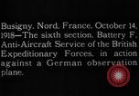 Standbild Deutsche Beobachtung Ebene Busigny Nord Frankreich, 1918, aus Sekunde 8 historischem Filmmaterial Videoclip 65675051063