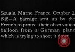 Image Anti-aircraft salves Souain Marne France, 1918, de la seconde 4 séquences d'archives historiques vidéo 65675051064