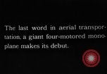 Image of early aircraft Europe, 1924, second 43 stock footage video 65675051096