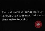Image of early aircraft Europe, 1924, second 44 stock footage video 65675051096