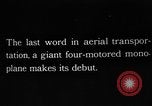 Image of early aircraft Europe, 1924, second 45 stock footage video 65675051096