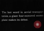 Image of early aircraft Europe, 1924, second 47 stock footage video 65675051096