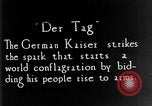 Standbild Ausbruch der Ersten Weltkrieg Deutschland, 1914, aus Sekunde 1 historischem Filmmaterial Videoclip 65675051119