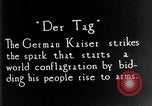 Standbild Ausbruch der Ersten Weltkrieg Deutschland, 1914, aus Sekunde 3 historischem Filmmaterial Videoclip 65675051119