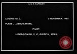 Image premier décollage et atterrissage d'abord sur l'USS Langley (CV-1) Virginia United States USA, 1922, de la seconde 49 séquences d'archives historiques vidéo 65675051264