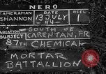 Standbild United States 87th Chemical Mortar Bataillon Carentan Frankreich, 1944, aus Sekunde 7 historischem Filmmaterial Videoclip 65675051322
