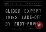 Image of early hang glider flight attempt Palos Verdes California USA, 1936, second 3 stock footage video 65675051384