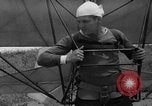 Image of early hang glider flight attempt Palos Verdes California USA, 1936, second 30 stock footage video 65675051384