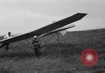 Image of early hang glider flight attempt Palos Verdes California USA, 1936, second 32 stock footage video 65675051384