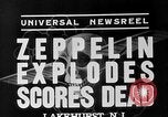 Standbild Luftschiff Hindenburg crash and burn Lakehurst New Jersey USA, 1937, aus Sekunde 8 historischem Filmmaterial Videoclip 65675051399