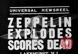 Standbild Luftschiff Hindenburg crash and burn Lakehurst New Jersey USA, 1937, aus Sekunde 9 historischem Filmmaterial Videoclip 65675051399