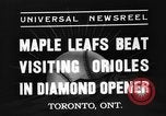 Image of Opening day double-A International Baseball League Toronto Ontario Canada, 1937, second 4 stock footage video 65675051406