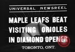 Image of Opening day double-A International Baseball League Toronto Ontario Canada, 1937, second 6 stock footage video 65675051406