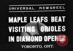 Image of Opening day double-A International Baseball League Toronto Ontario Canada, 1937, second 7 stock footage video 65675051406