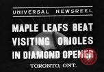 Image of Opening day double-A International Baseball League Toronto Ontario Canada, 1937, second 8 stock footage video 65675051406