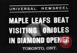 Image of Opening day double-A International Baseball League Toronto Ontario Canada, 1937, second 9 stock footage video 65675051406