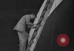Image of Launching of the J-Class yacht, Ranger Bath Maine USA, 1937, second 21 stock footage video 65675051412