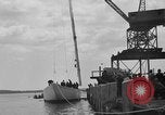 Image of Launching of the J-Class yacht, Ranger Bath Maine USA, 1937, second 45 stock footage video 65675051412