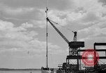 Image of Launching of the J-Class yacht, Ranger Bath Maine USA, 1937, second 62 stock footage video 65675051412