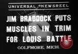 Immagine di Jim Braddock vs Joe Louis Golfmore Michigan USA, 1937, secondo 1 filmato di repertorio 65675051414