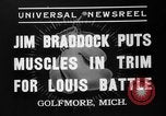 Immagine di Jim Braddock vs Joe Louis Golfmore Michigan USA, 1937, secondo 9 filmato di repertorio 65675051414