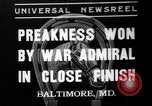Immagine di War Admiral vincendo il Preakness Stakes Baltimore Maryland USA, 1937, secondo 1 filmato di repertorio 65675051417