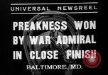 Immagine di War Admiral vincendo il Preakness Stakes Baltimore Maryland USA, 1937, secondo 4 filmato di repertorio 65675051417