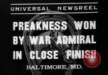Immagine di War Admiral vincendo il Preakness Stakes Baltimore Maryland USA, 1937, secondo 8 filmato di repertorio 65675051417