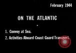 Image of Troop ship Convoy Atlantic Ocean, 1944, second 1 stock footage video 65675051447