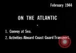 Image of Troop ship Convoy Atlantic Ocean, 1944, second 6 stock footage video 65675051447