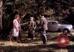 Image of People visiting a forest in their 1939 Ford car United States USA, 1939, second 25 stock footage video 65675051552