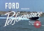 Image of motorboat pulling man and woman balanced on aquaplane United States USA, 1939, second 3 stock footage video 65675051556