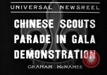 Standbild chinesischen Pfadfinder Shanghai China, 1936, aus Sekunde 3 historischem Filmmaterial Videoclip 65675051561
