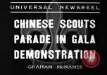 Standbild chinesischen Pfadfinder Shanghai China, 1936, aus Sekunde 4 historischem Filmmaterial Videoclip 65675051561