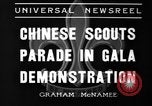 Standbild chinesischen Pfadfinder Shanghai China, 1936, aus Sekunde 7 historischem Filmmaterial Videoclip 65675051561