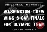Image of University of Washington crew qualifies for 1936 olympics United States USA, 1936, second 1 stock footage video 65675051562