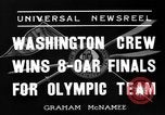 Image of University of Washington crew qualifies for 1936 olympics United States USA, 1936, second 3 stock footage video 65675051562