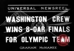 Image of University of Washington crew qualifies for 1936 olympics United States USA, 1936, second 8 stock footage video 65675051562