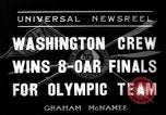 Image of University of Washington crew qualifies for 1936 olympics United States USA, 1936, second 9 stock footage video 65675051562