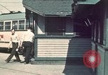 Image of buses in garage United States USA, 1937, second 5 stock footage video 65675051568