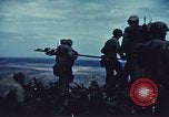 Image of famous American flag raising Mount Suribachi Iwo Jima, 1945, second 16 stock footage video 65675051573