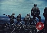 Image of famous American flag raising Mount Suribachi Iwo Jima, 1945, second 18 stock footage video 65675051573