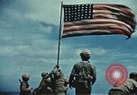Image of famous American flag raising Mount Suribachi Iwo Jima, 1945, second 27 stock footage video 65675051573