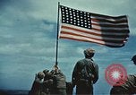 Image of famous American flag raising Mount Suribachi Iwo Jima, 1945, second 29 stock footage video 65675051573