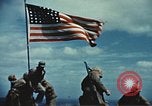 Image of famous American flag raising Mount Suribachi Iwo Jima, 1945, second 33 stock footage video 65675051573