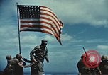 Image of famous American flag raising Mount Suribachi Iwo Jima, 1945, second 34 stock footage video 65675051573