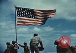 Image of famous American flag raising Mount Suribachi Iwo Jima, 1945, second 37 stock footage video 65675051573