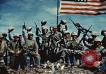 Image of famous American flag raising Mount Suribachi Iwo Jima, 1945, second 45 stock footage video 65675051573