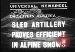 Image of sled artillery Austria, 1935, second 1 stock footage video 65675051629
