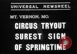 Image of Seils-Sterling Circus animal auditions Mount Vernon Missouri USA, 1935, second 1 stock footage video 65675051633